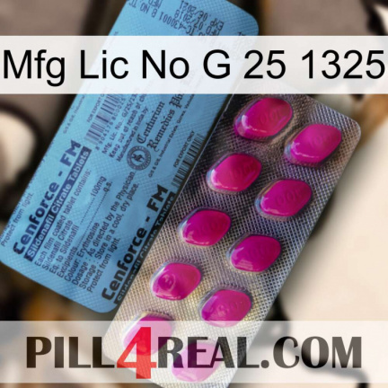 Mfg Lic No G 25 1325 35